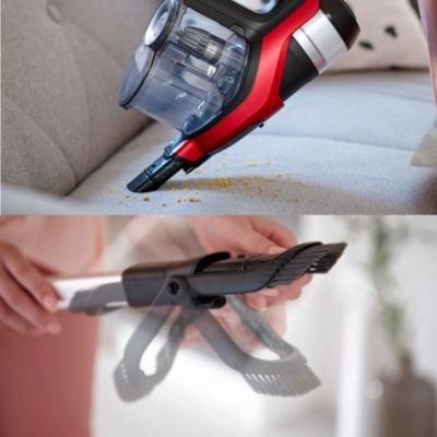 Integrated handheld unit, crevice tool and brush