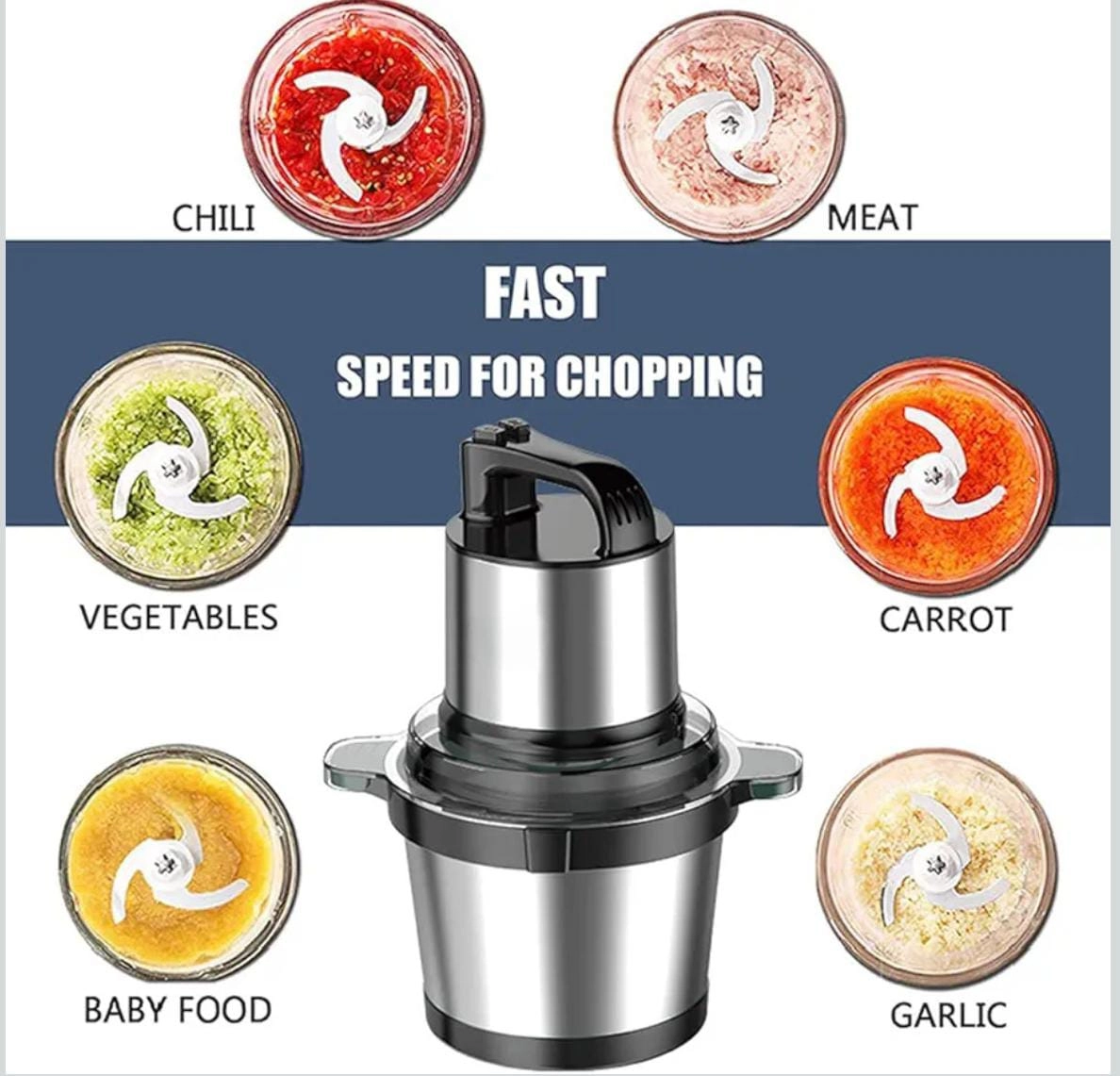 Food Chopper & Mincer Grinder - 4L 800W
