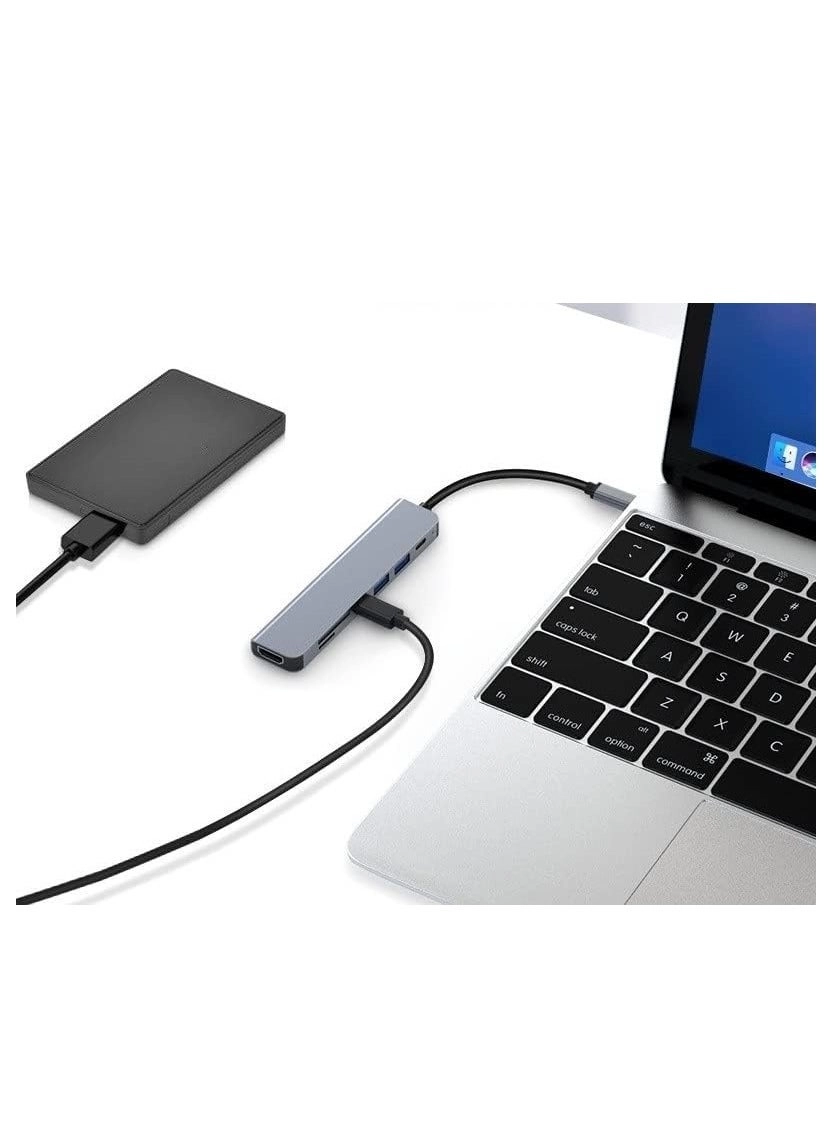 W18 Type C Hub - 3 USB HDMI 3D/TF