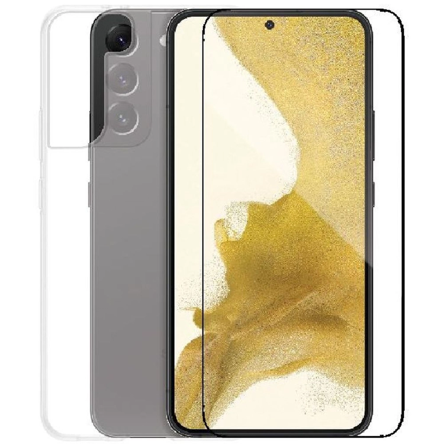 Smart Screen Protector + Case - Clear for Samsung Galaxy S22 Ultra