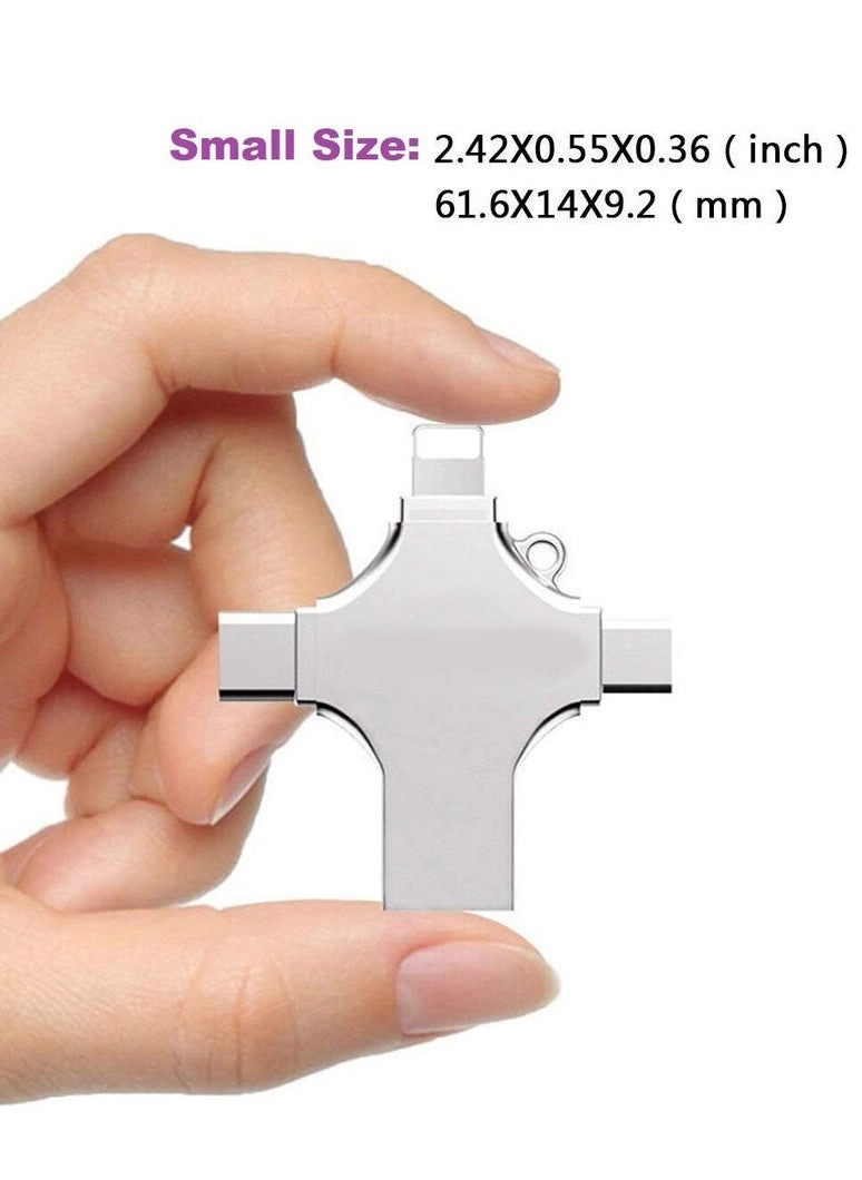High Speed 4 In 1 Multi-function OTG USB Flash Drive - USB 3.0 Type-C 512GB