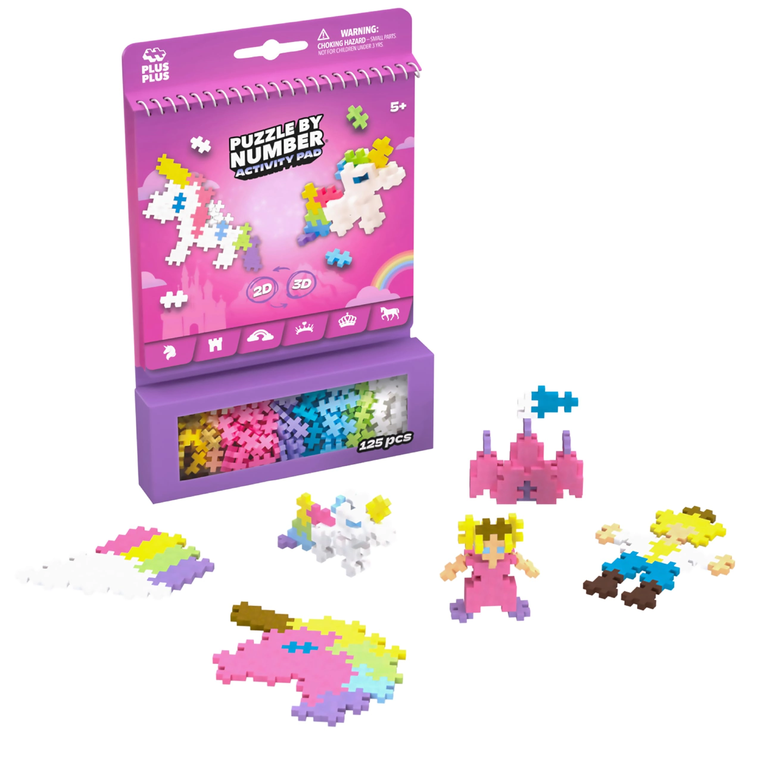 Plus-Plus Activity Block - Unicorns and Princess Fairy Tale 125pcs
