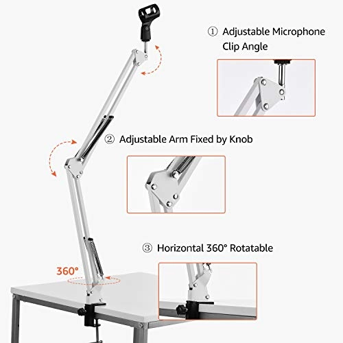 Exble Arm - Microphone Stand Table Clamp 35cm 4000g