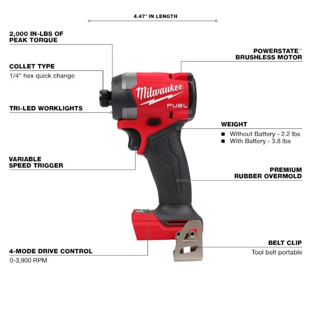M18 FUEL 1/4" Hex Impact Driver - 18V Bare Tool