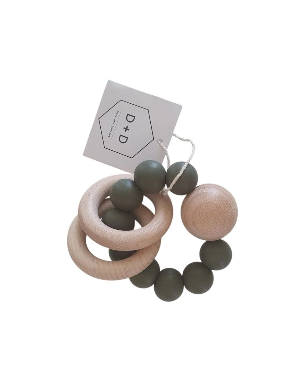 Teething Rattle - Eco Wood Silicone