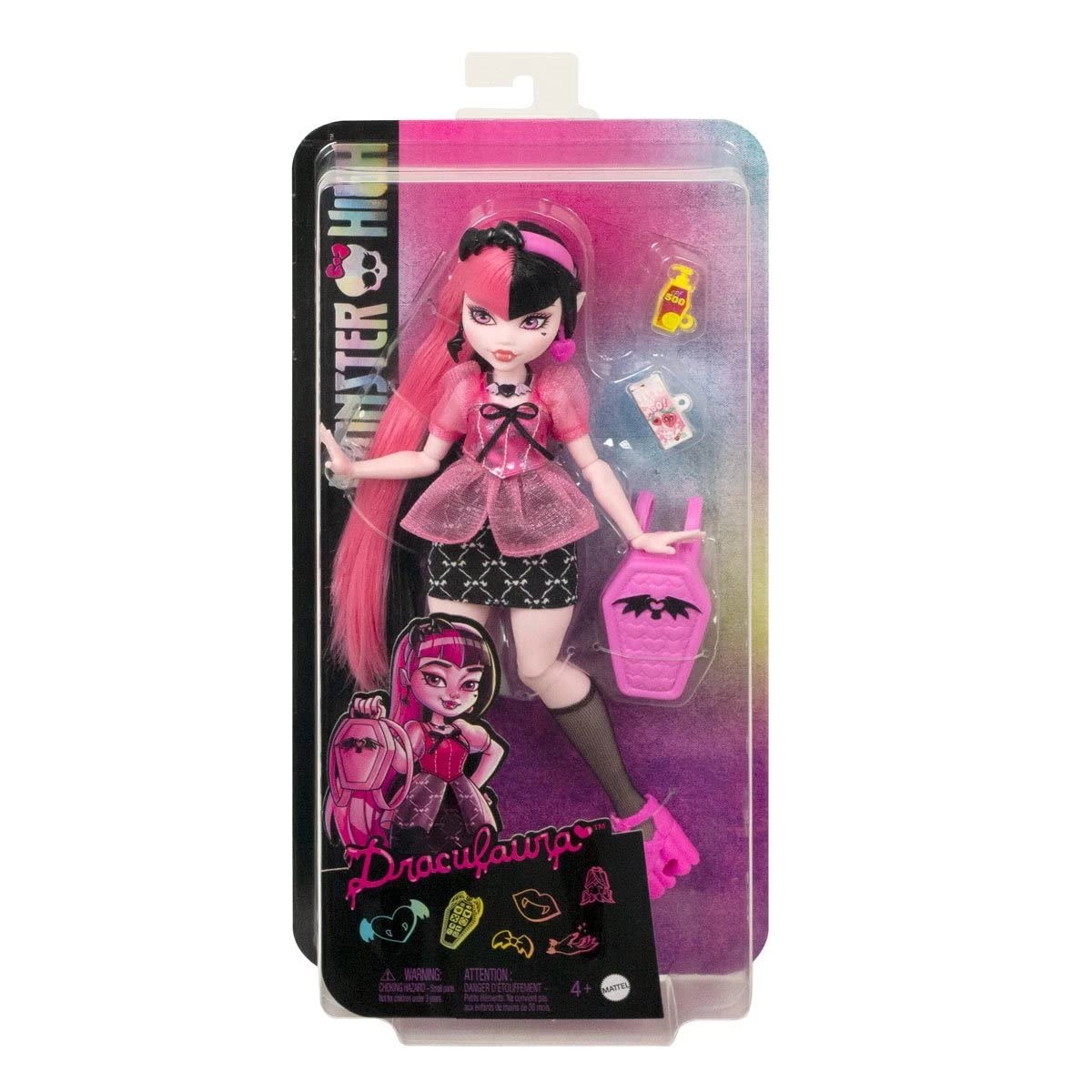 Monster High Draculaura Articulated Doll - 25 cm Plastic Ages 4+