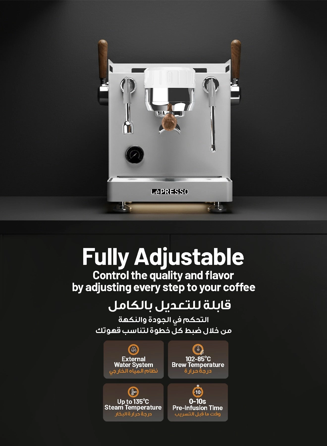 Bellissimo Triple Boiler - Dual Italian Pump External Bottled Water Connection