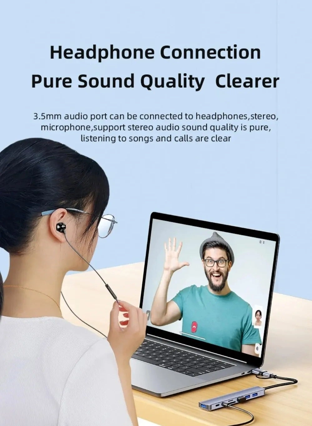 Hub Expander - 4 USB 3.0 SD/TF Card Reader