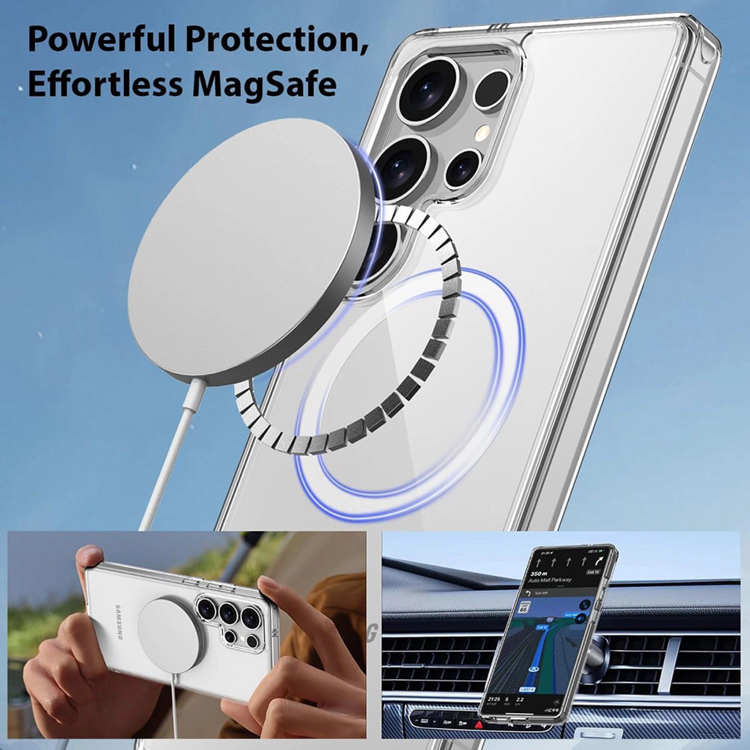 Clear Case with MagSafe for Samsung Galaxy S25 Ultra - Ultra Slim Shockproof