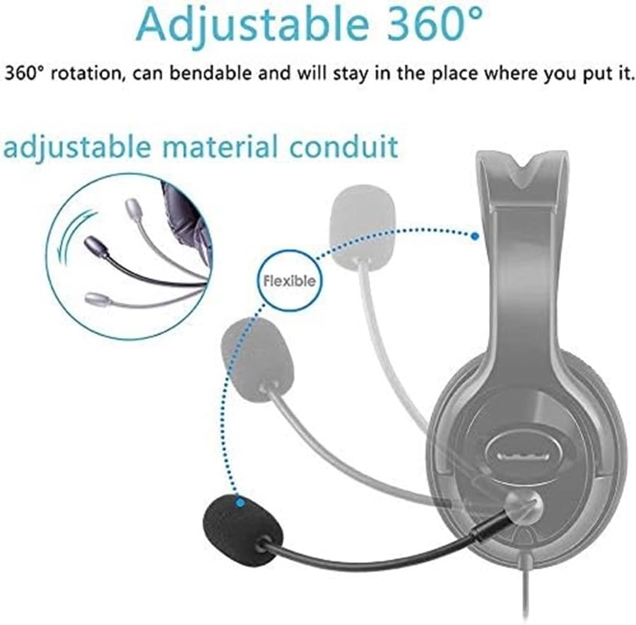 3.5mm Headset Microphone - for Universal Plug and Play Noise Cancellation