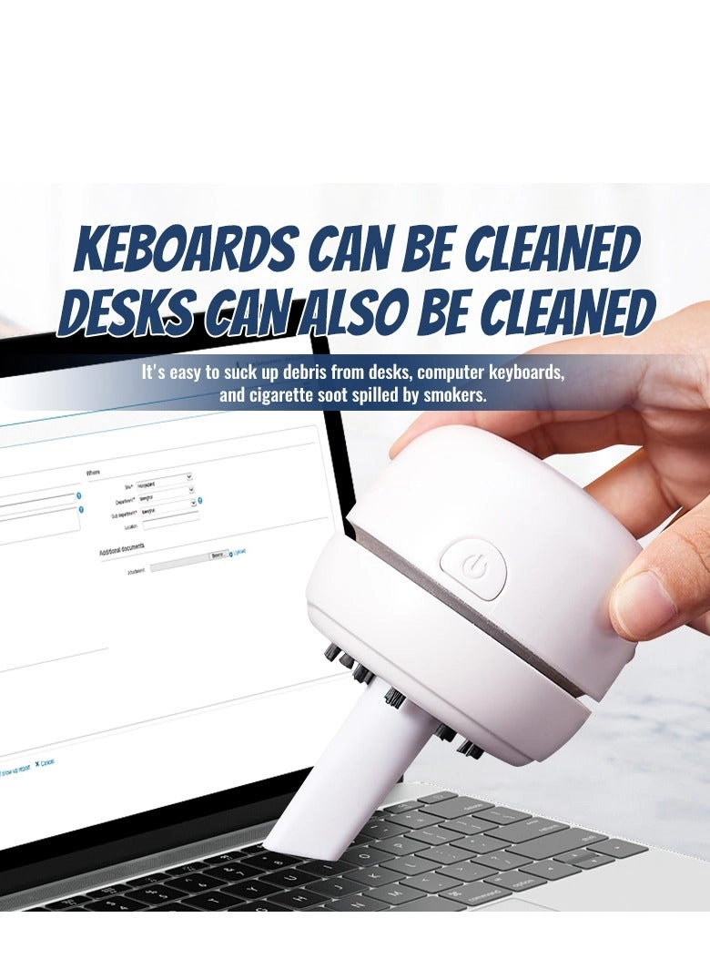 desktop vacuum - USB rechargeable Cordless White