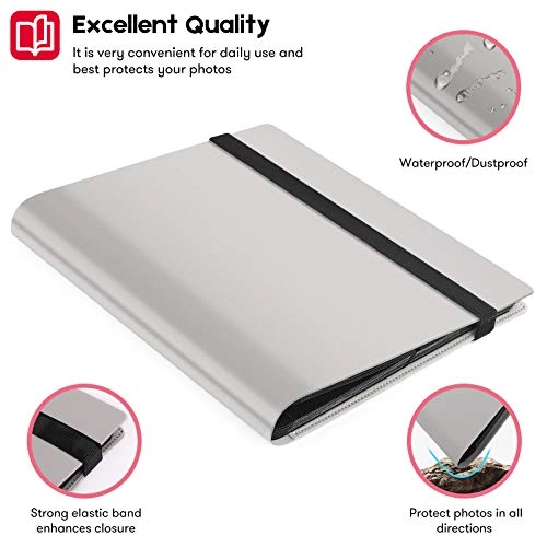 Mini Photo Album - Compatible with photos taken by Fujifilm Instax Mini 11 9 8+ 8 90 70 26 25 7s 50s Camera, Instax Share SP-2 / SP-1 Printer, Polaroid Snap / Snap Touch / PIC-300 Camera / ZIP Printer, Kodak Mini SHOT / Printomatic Camera / Mini / Mini 2 HD Printer, Prynt Pocket Printer, credit cards, name cards and so on.