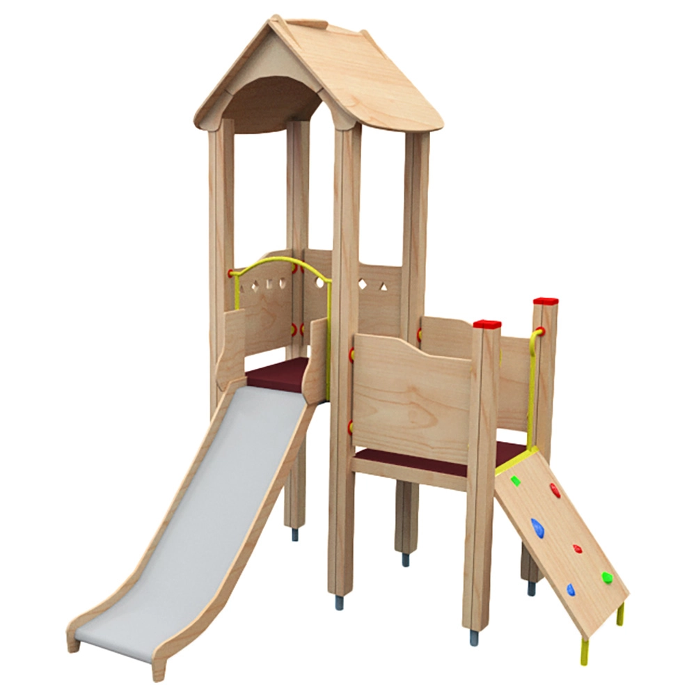Playhouse - Platform Wall Ramp Slide Swing
