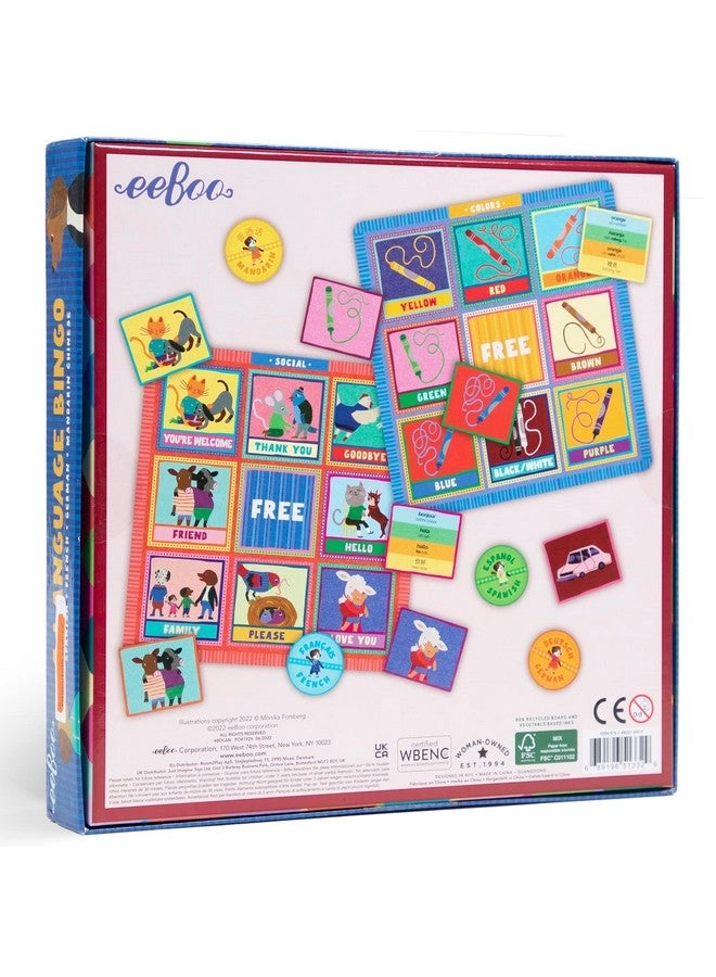 4 Language Bingo Game - Ages 3+