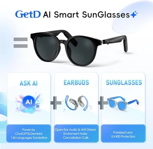 AI Glasses - 145 Languages 11H Music