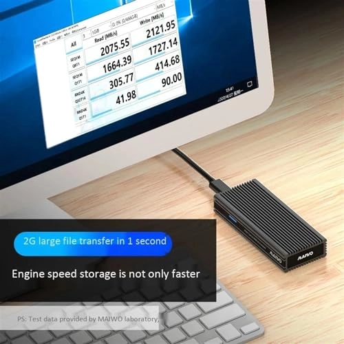 M.2 NVME SSD Enclosure - Type-C USB 3.2 20Gbps