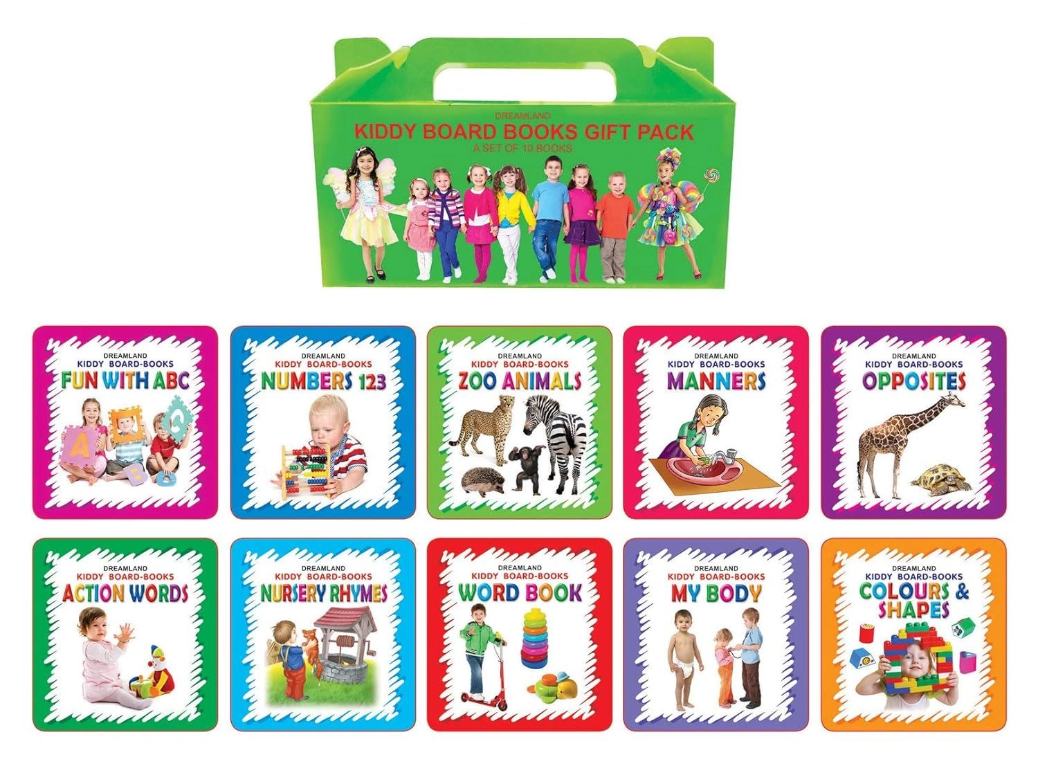 Dreamland Lovely - Numbers, Fruit, Vegetables, Vehicles, Colors, Animals, Birds, Toys & Foods Board Book - 1 years+