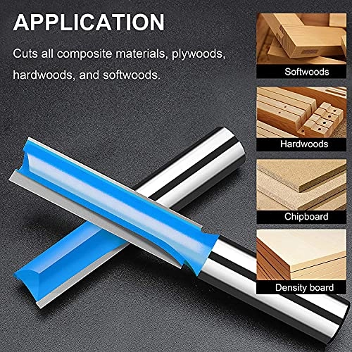 Straight Cut Router Bits - 1/4" 3/8" 1/2" 1/2" 3pcs