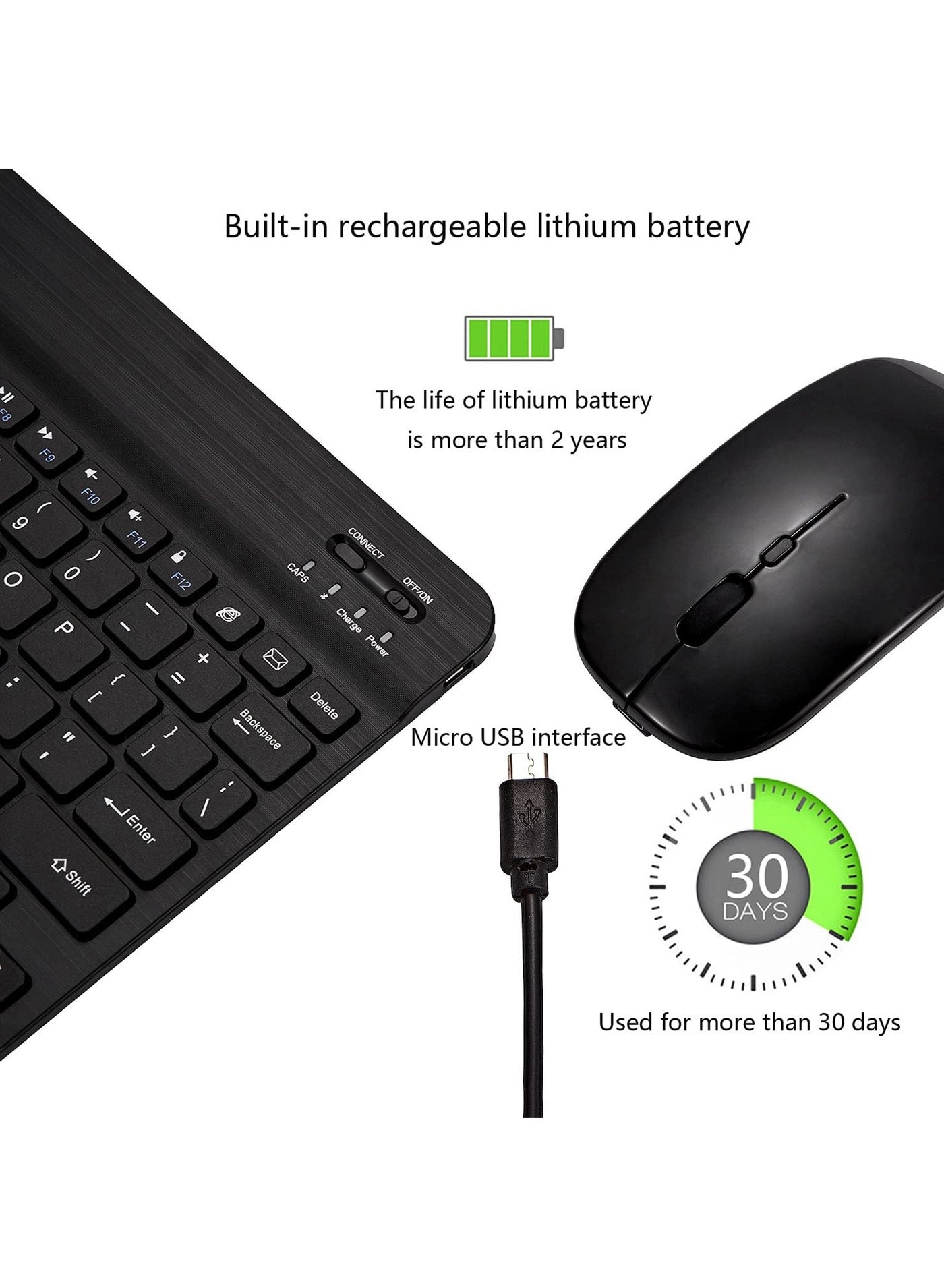 Bluetooth Keyboard and Mouse Combo