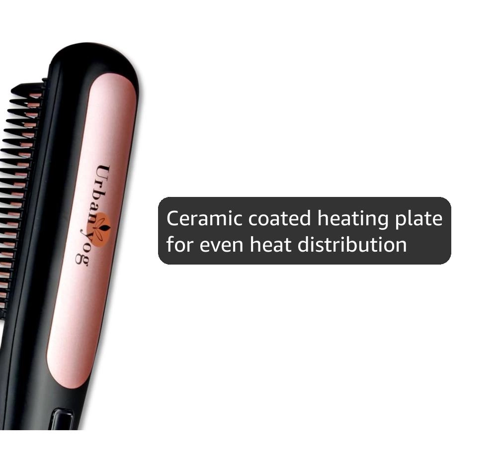 MakeMeeBold Hair Straightener Brush - 5 Temperature Controls Anti-Scald + MakeMeeBold Automatic Hair Curler - 4 Curl Settings 1200W