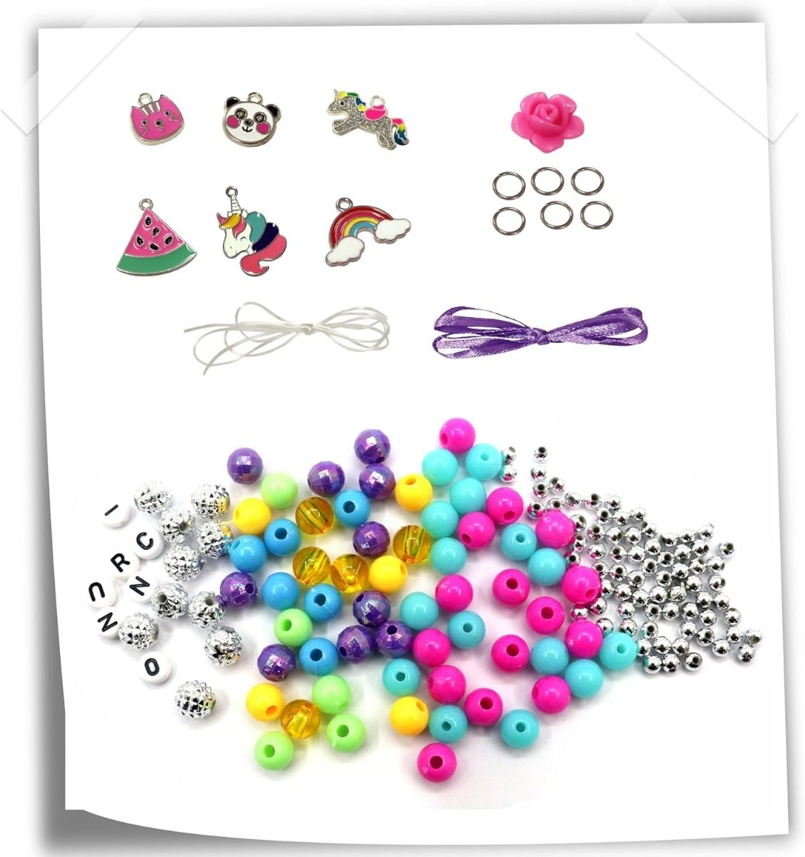 Jewellery Kit Unicorn Charm - 6+ Multi Colour