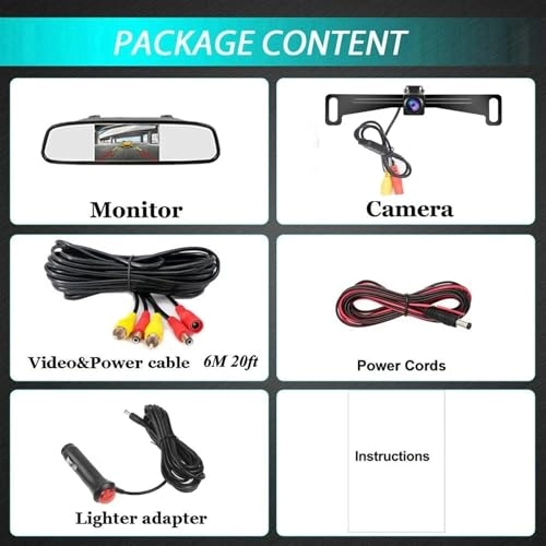 Reversing Camera Monitor Kit - Night Vision RCA 720*576 pixels