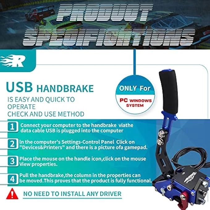 USB Handbrake - PC/G27/G29/G920/G923/T500/T300