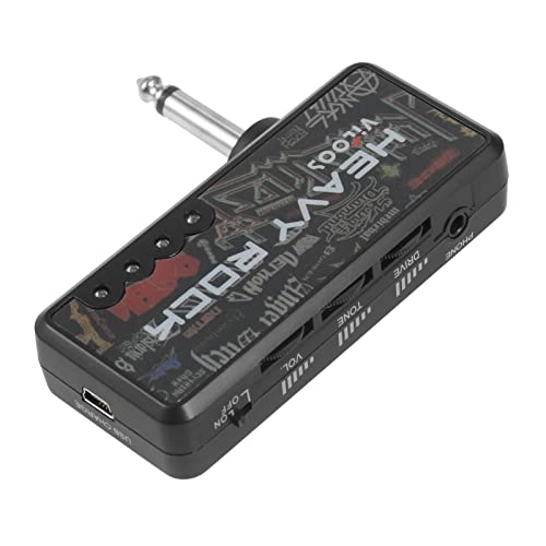 Guitar Plug Headphone Amp - Compact Portable Built-in Distortion