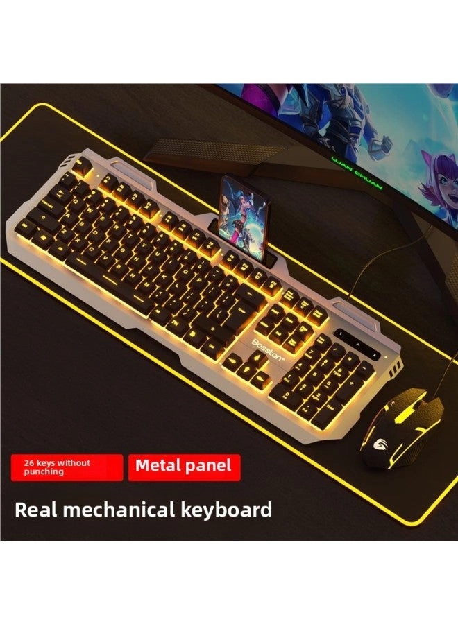 Real Mechanical Feel Keyboard + E-sports 6d Mouse
