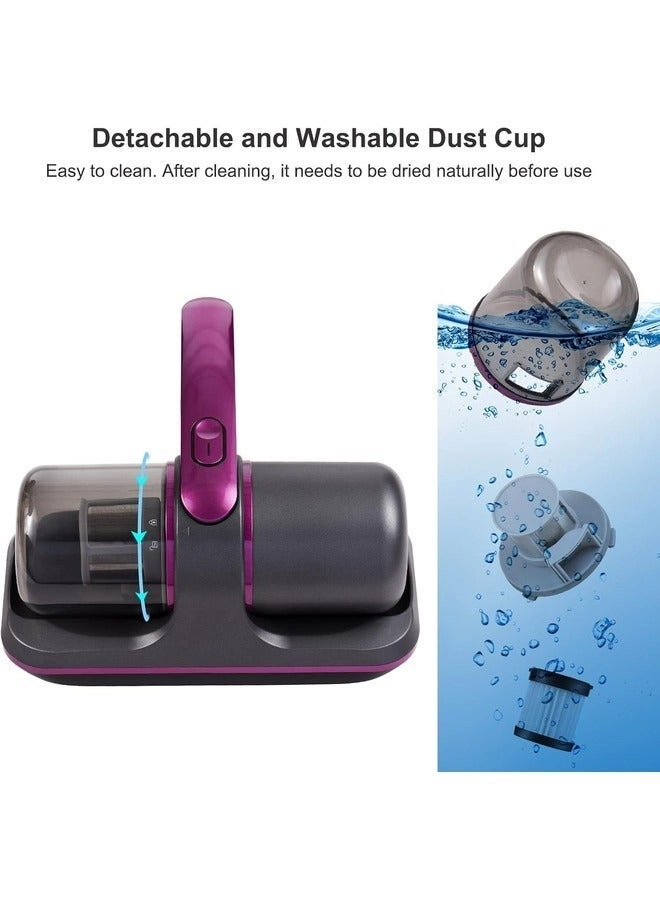 3-in-1 UV Vacuum Cleaner & Mite Remover - 10000Pa 3-Speed LCD Display