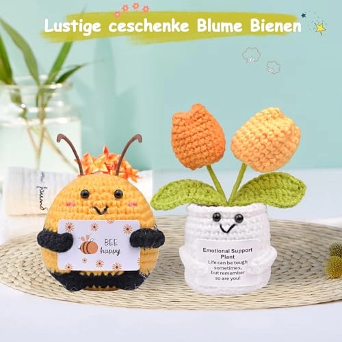 Pocket Hug Bee 8.5 cm + Sunflowers Lucky Charm 15 cm
