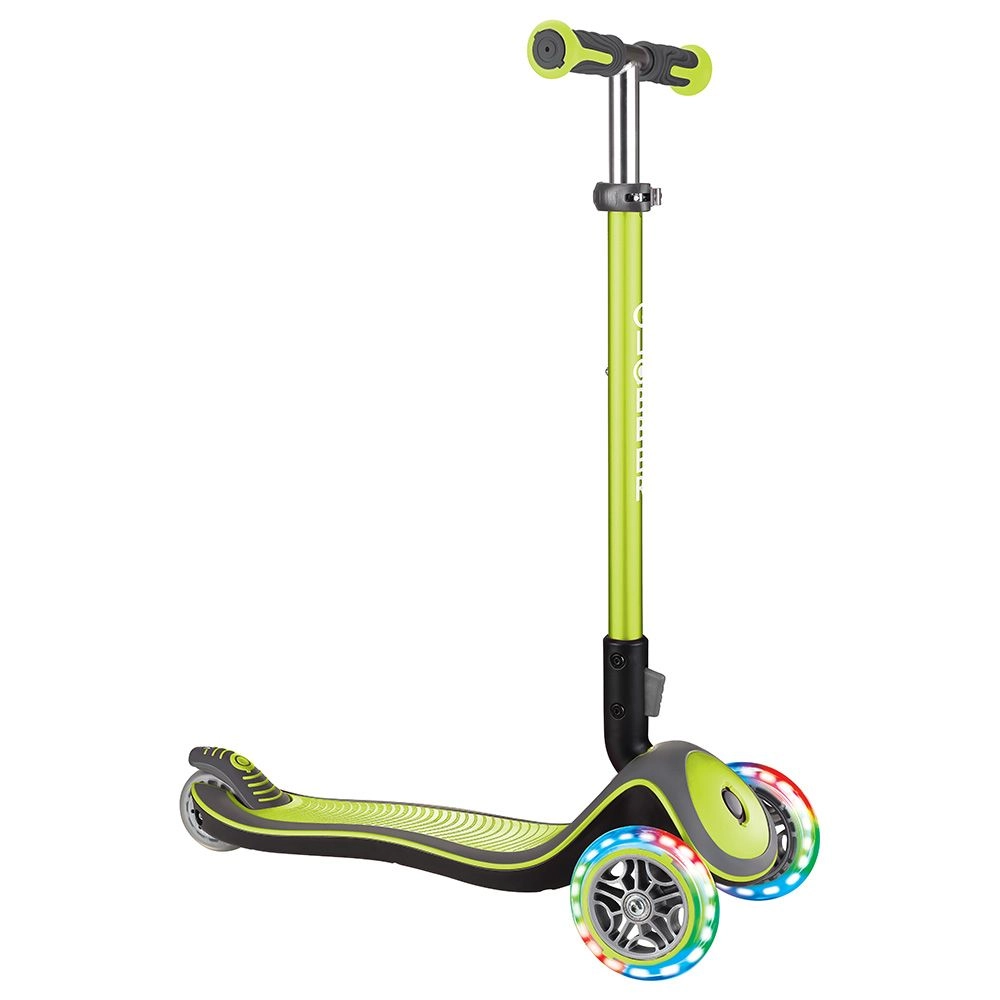 Globber Elite Deluxe Lights 3-Wheel Kick Scooter – LED Foldable