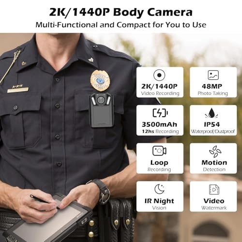 Ultra HD 1440P Body Camera - 128GB