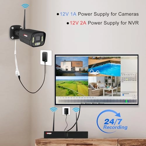 3MP Dome Camera + 8CH WiFi NVR - 8CH