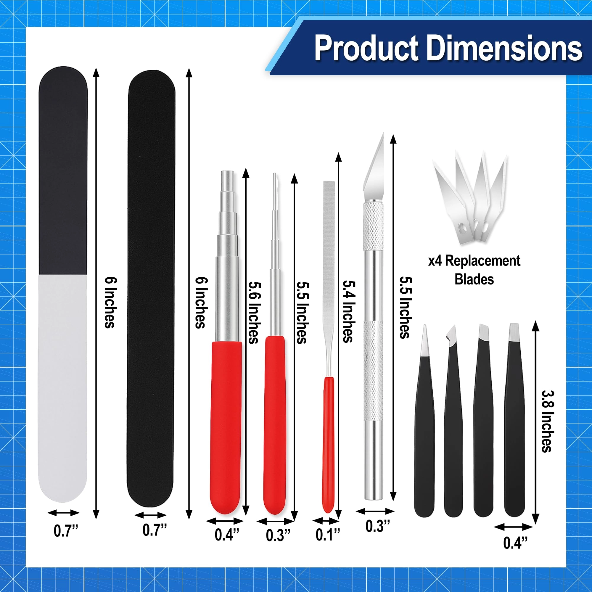 Model Tool Kit - Plastic 23 PCS
