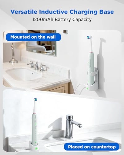 Y05U - 8 Toothbrush Heads 90 Days Battery Life 5 Brushing Modes
