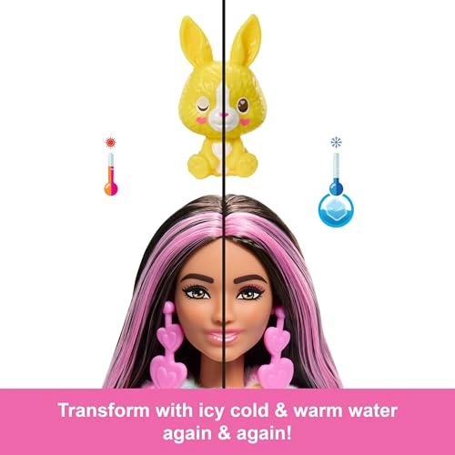 Cutie Reveal Color Dream Series - 10 Surprises Color Change Tie-Dyed Bunny Plush Costume