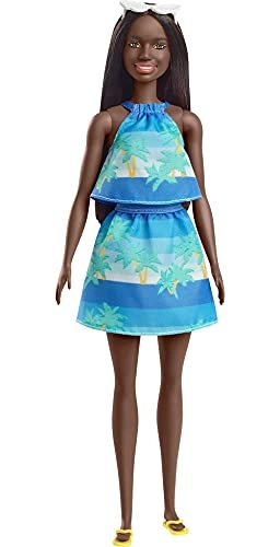 Barbie Loves The Ocean - Plastic Purple Floral Dress Ages 3+