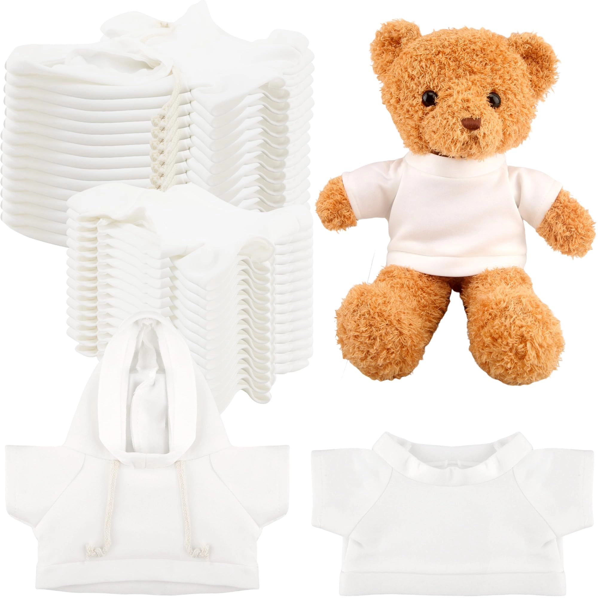 swakuta White Teddy Bear Clothes - 30 Pcs 15 Inch