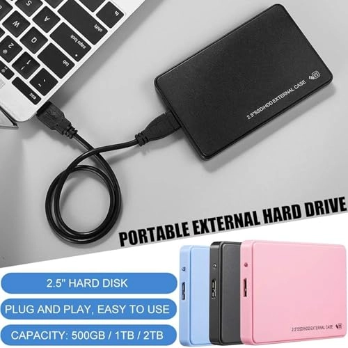 Portable External Hard Drive - 2TB HDD