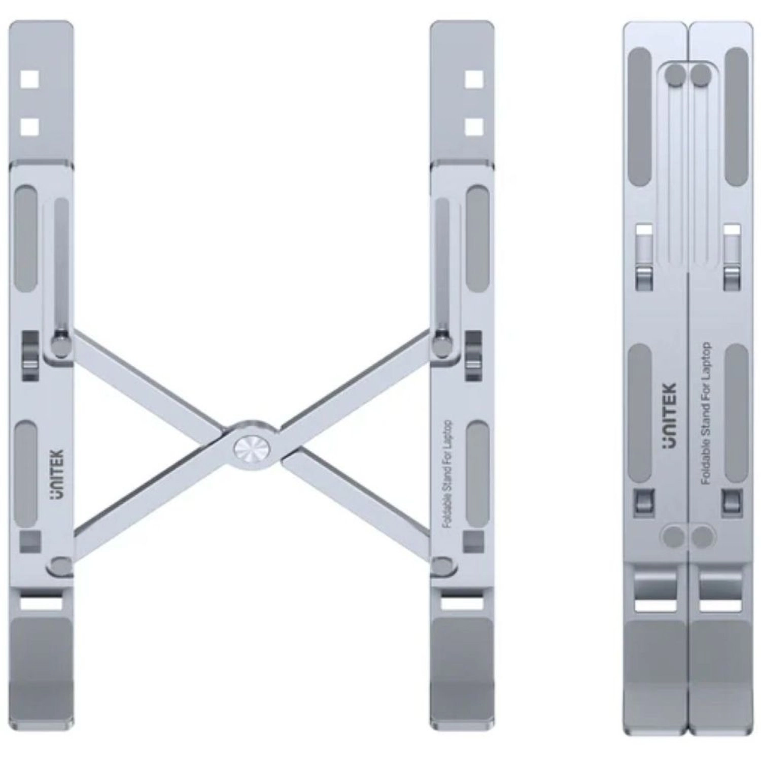 Foldable Laptop Stand - Silver 6 adjustable levels