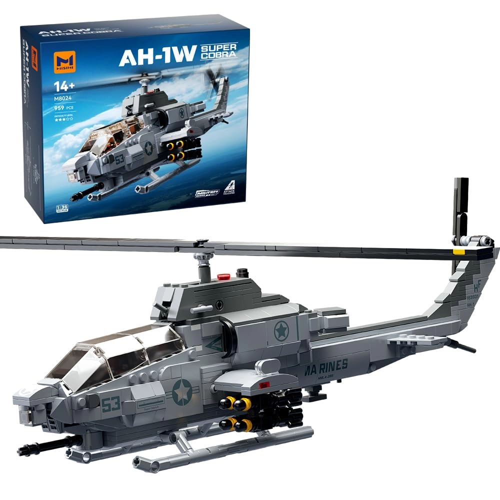 AH-1W Super Cobra (M8024) - 958 Pcs 1:35 Helicopter Building Kit