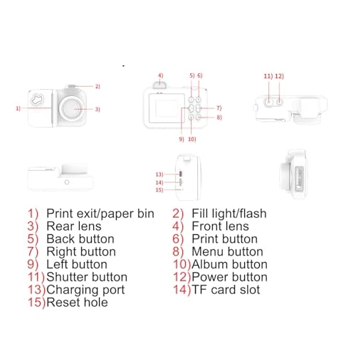 Selfie Print Camera - 2.4-inch IPS 32GB