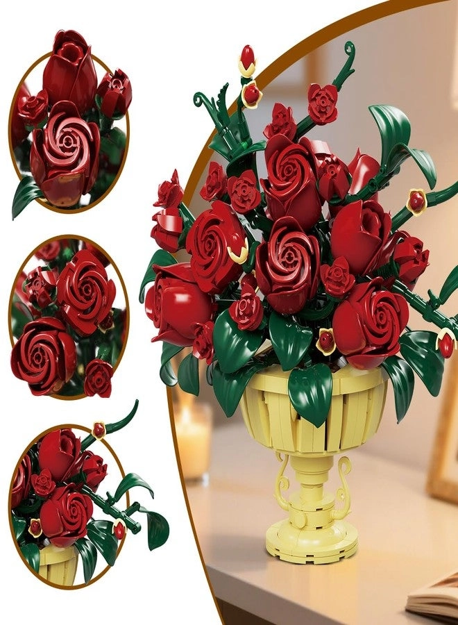Rose Flower Building Set - 969 pcs