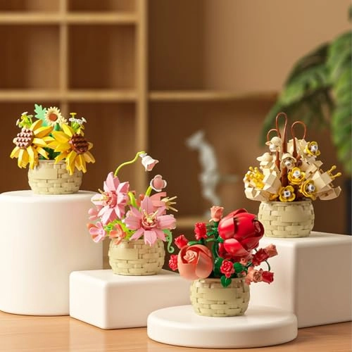 Mini Flower Building Block Set - 206pcs