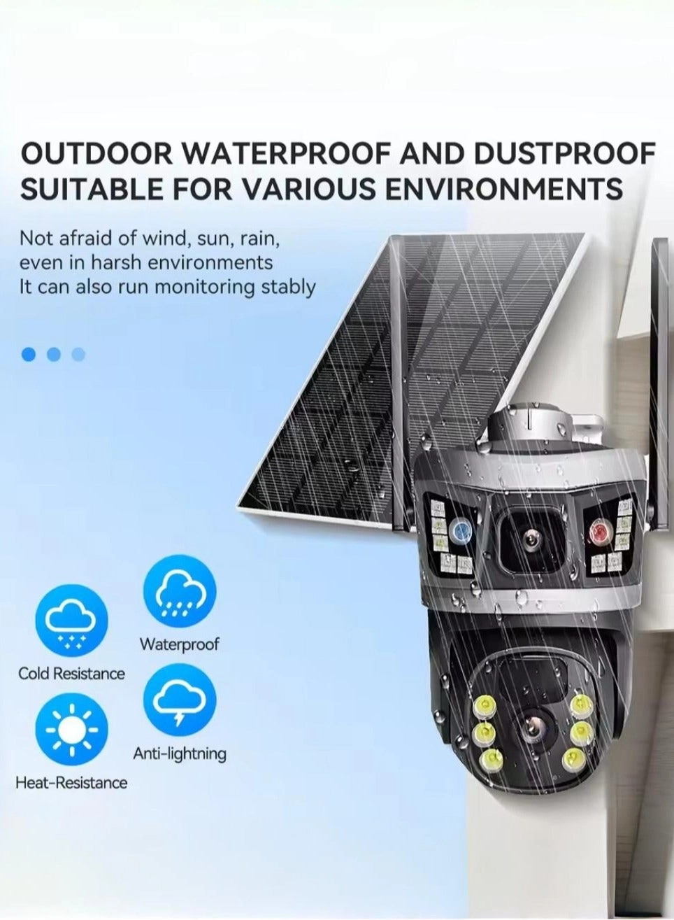 Solar Camera Dual Lens