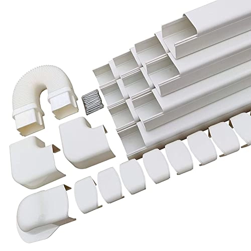 Mini Split Air Conditioner Line Cover - PVC Decorative Line Cover Kit 3" 15 Feet