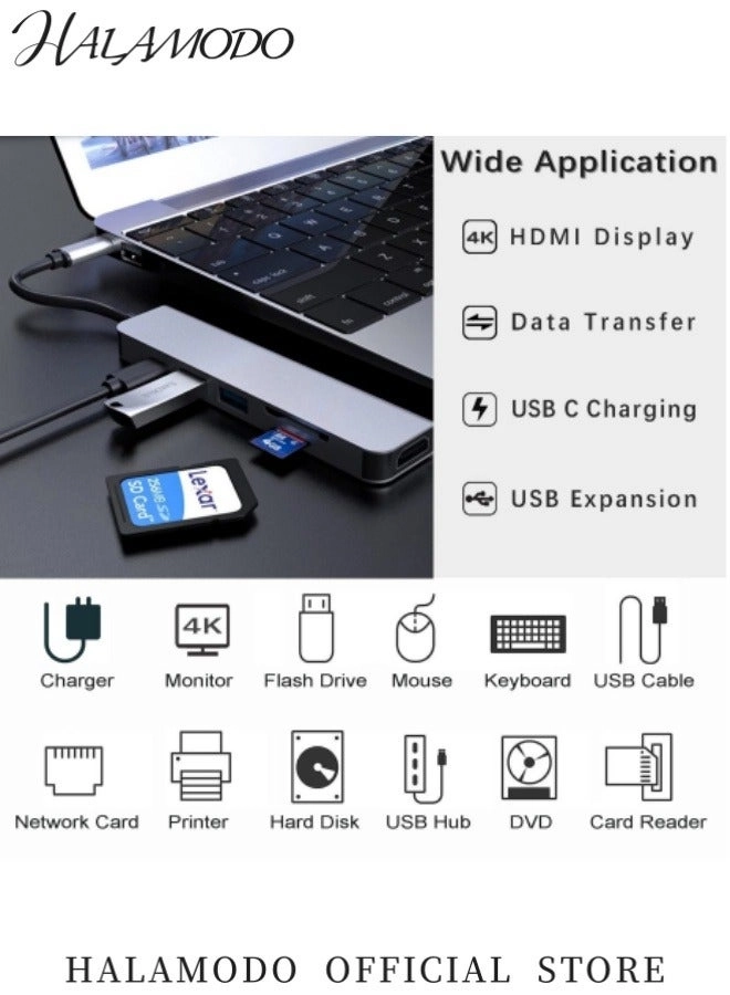 USB C Docking Station - 4K HDMI Micro SD Card Reader