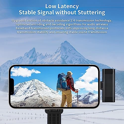 Wireless Clip on Microphone - 2 Transmitters 2.4G