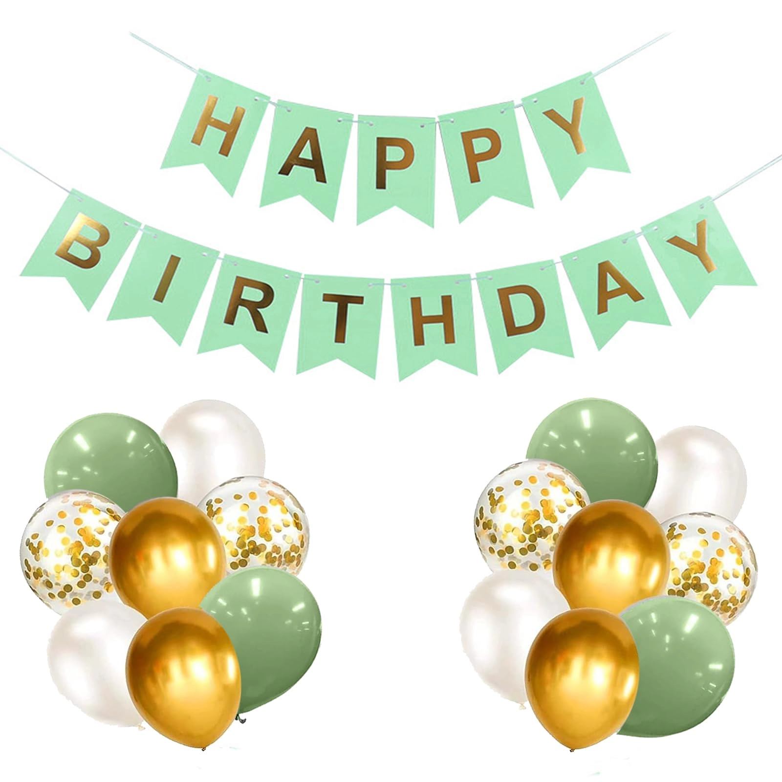 Happy Birthday Banner - 16pcs Birthday